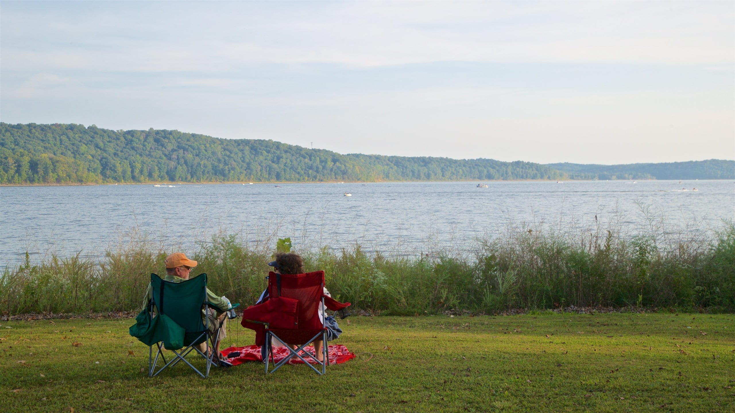 Monroe Lake featuring a lake or waterhole as well as a couple