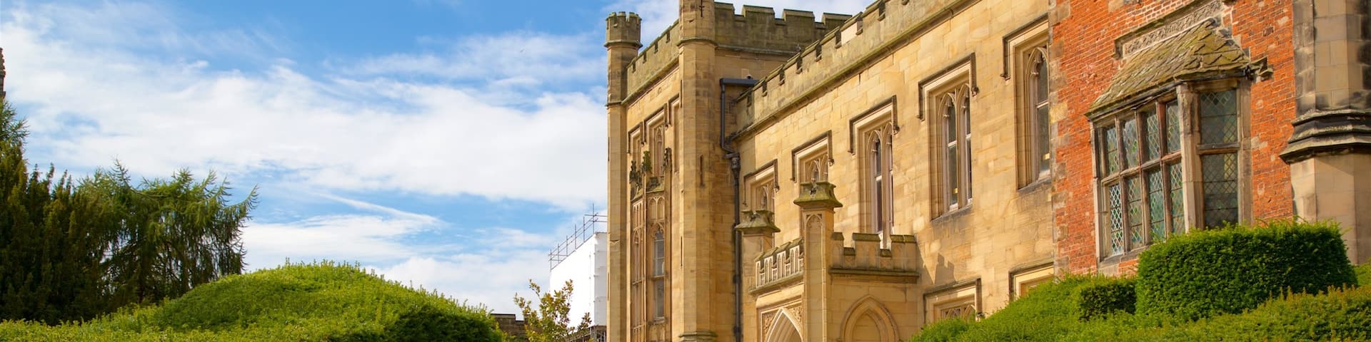 Elvaston Castle showing heritage architecture and chateau or palace