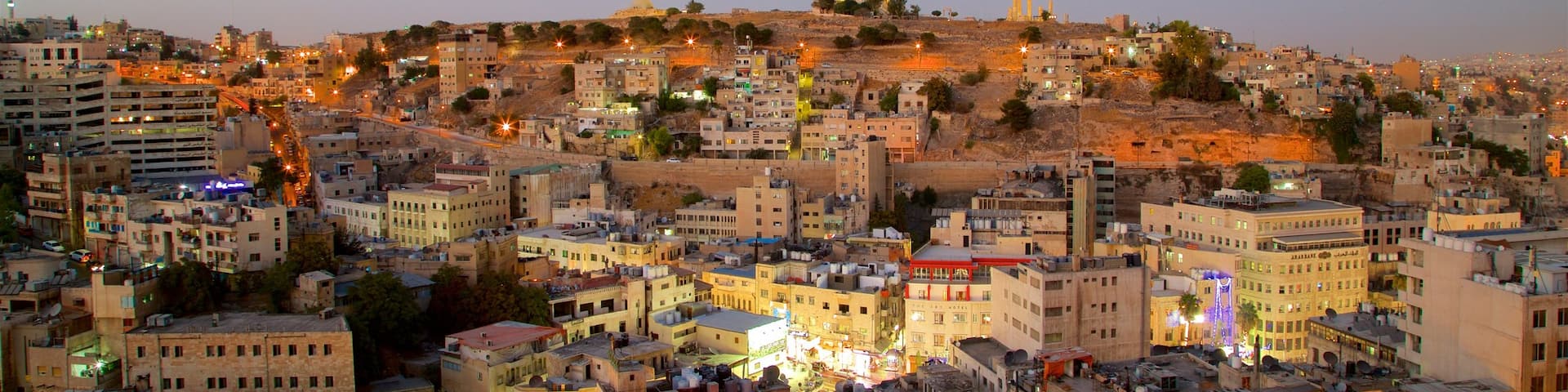 Amman mit einem Landschaften, Stadt und bei Nacht