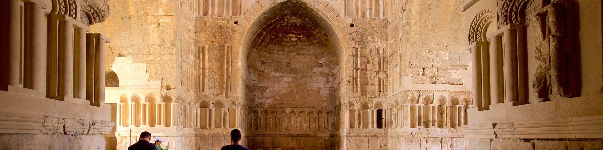 Ummayed Palace showing interior views and heritage elements as well as a couple