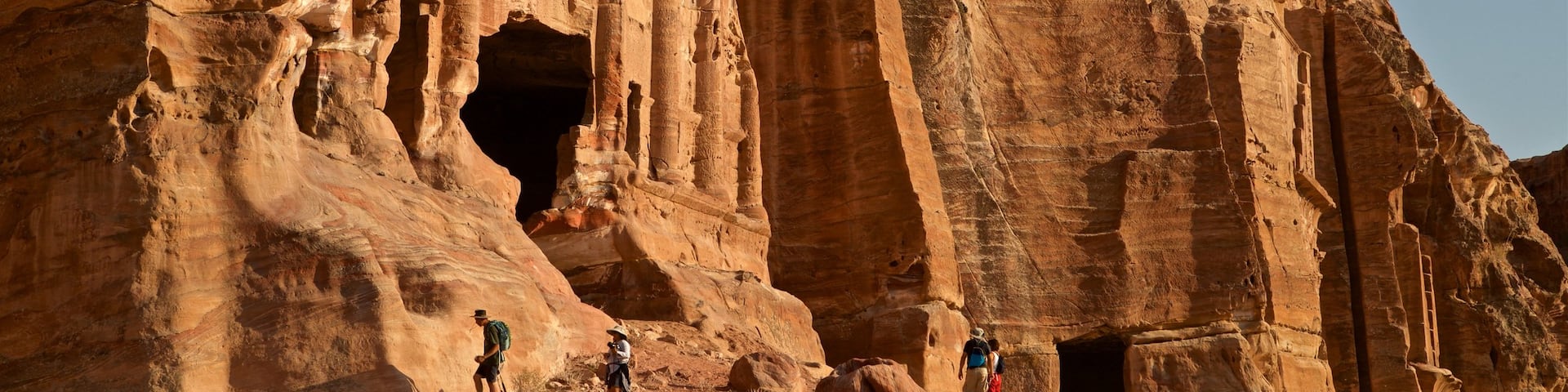 Wadi Musa featuring a ruin, a gorge or canyon and heritage architecture