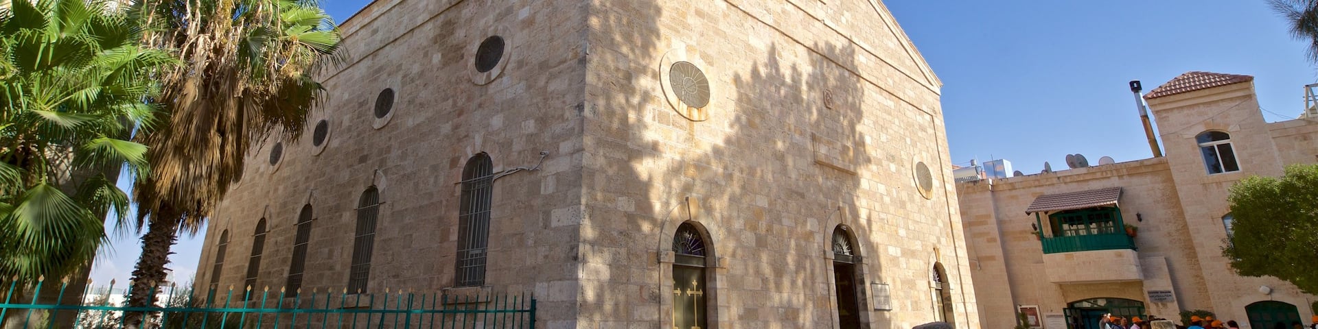 Basilica of Saint George showing a church or cathedral