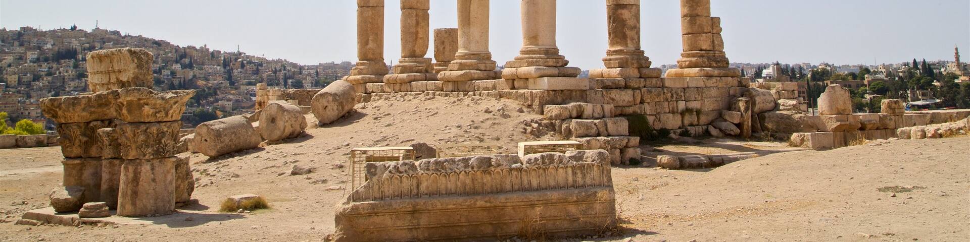 Temple of Hercules featuring landscape views, a ruin and heritage elements