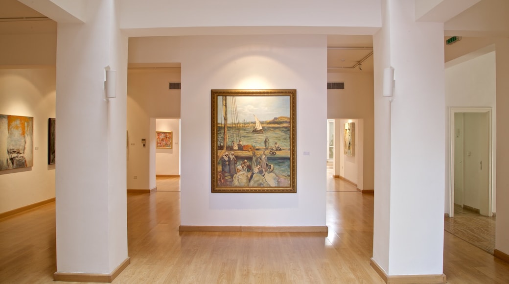 Galleria Nazionale Giordana di Belle Arti che include arte e vista interna