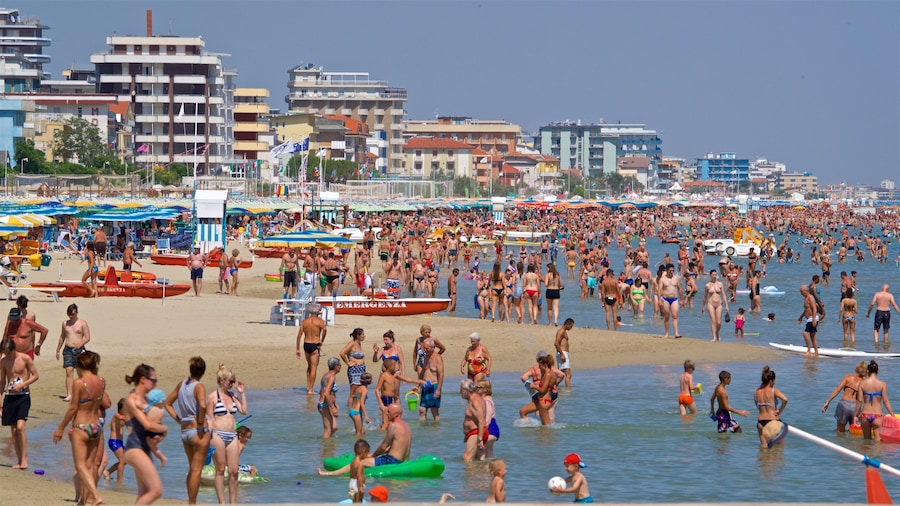 Bellaria-Igea Marina featuring general coastal views, a coastal town and swimming