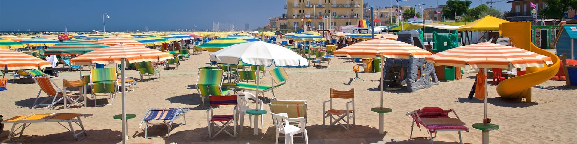 Viserbella showing a beach and general coastal views