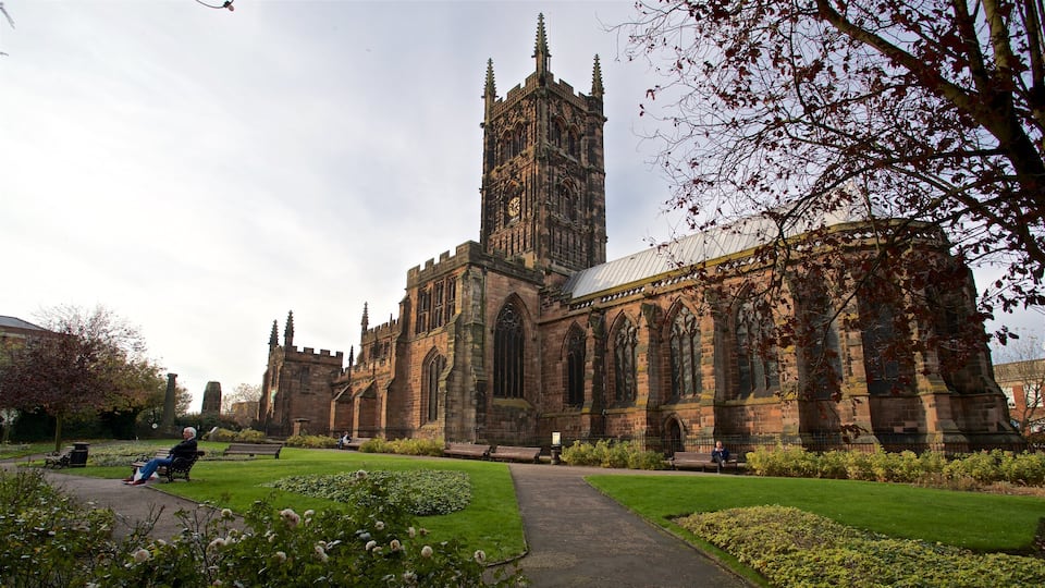 Wolverhampton which includes a church or cathedral, heritage architecture and wild flowers