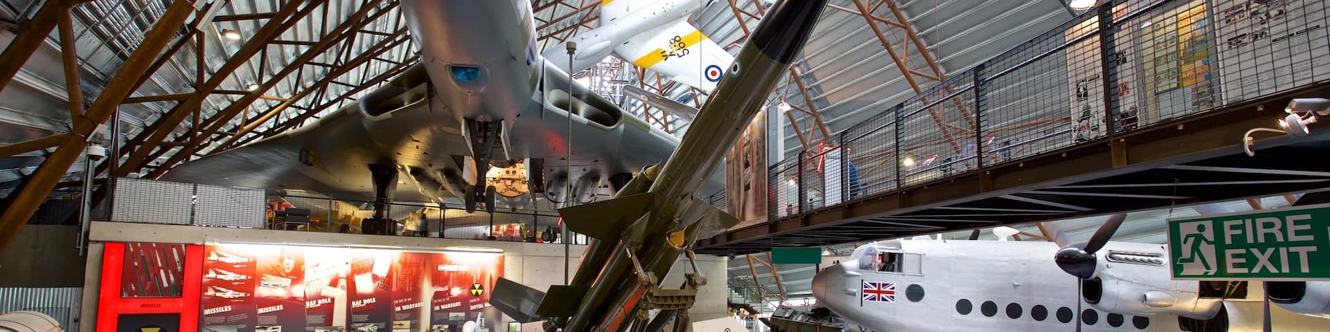 Cosford Royal Air Force Museum showing aircraft and interior views