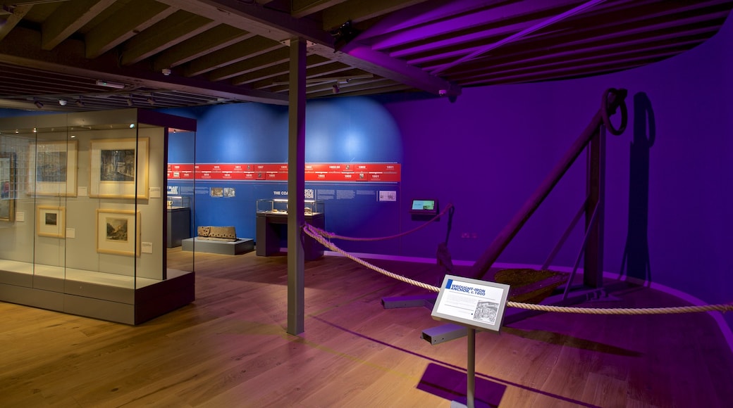 Coalbrookdale Museum of Iron featuring interior views and signage