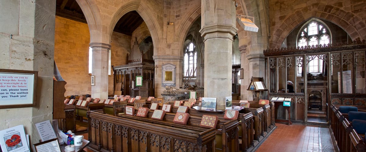 St. Bartholomews Church featuring interior views, a church or cathedral and heritage elements