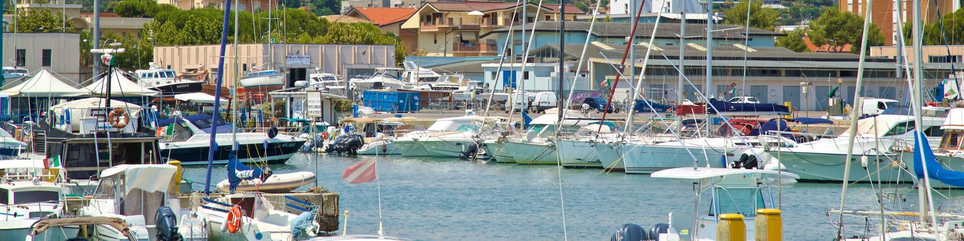 Giulianova Harbor showing a city and a bay or harbor