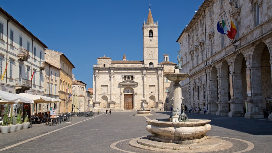 Cattedrale di Sant\'Emidio showing a fountain and heritage elements