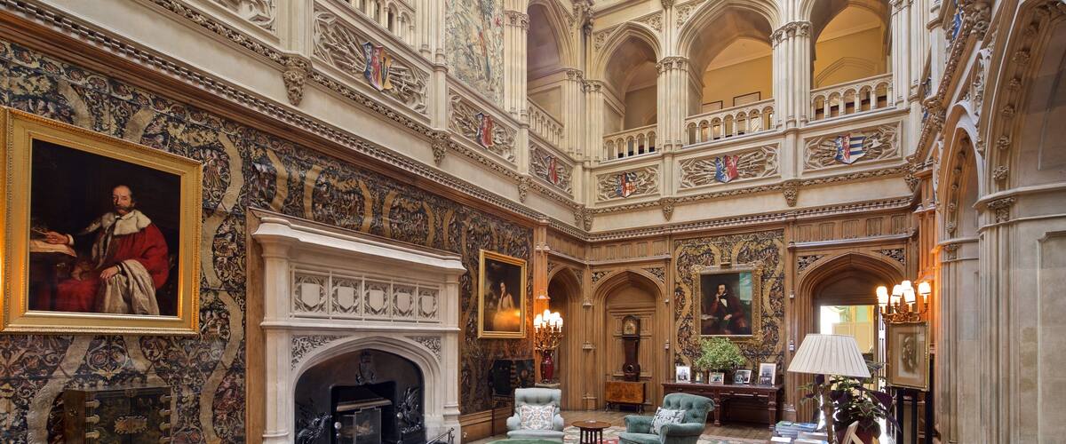 Highclere Castle which includes interior views, heritage elements and art
