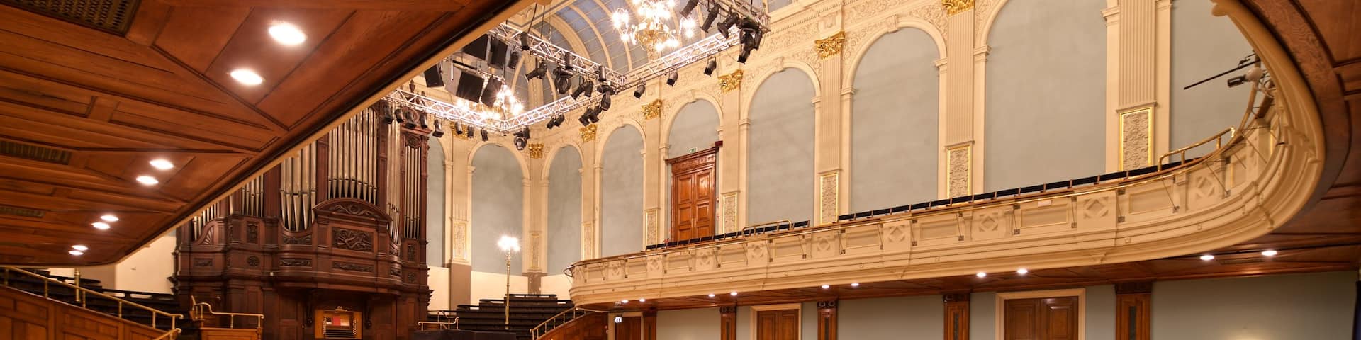Reading Museum and Town Hall which includes interior views, theater scenes and heritage elements