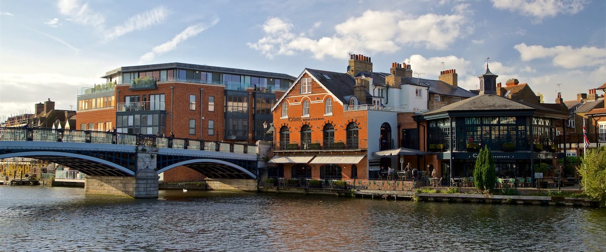Eton featuring a bridge and a river or creek