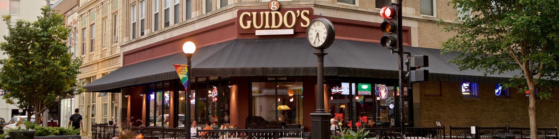 Champaign showing signage and heritage elements
