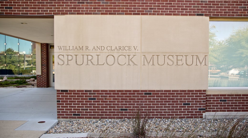 Spurlock Museum which includes signage