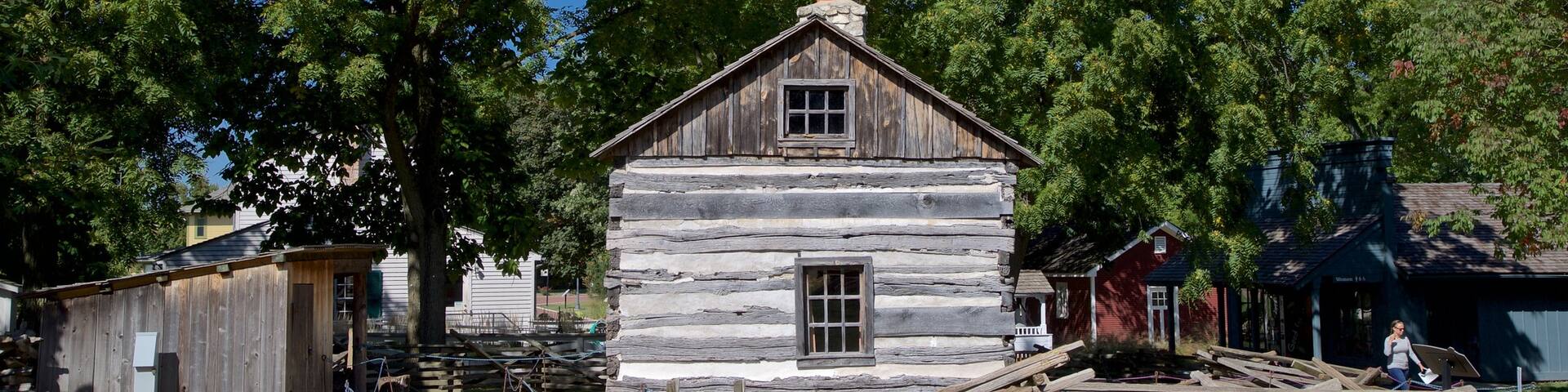 Naper Settlement Museum showing heritage elements and a house