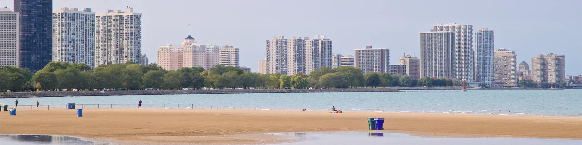 モントローズ ビーチ どの含み 海岸線の眺め, ビーチ と 海岸沿いの町