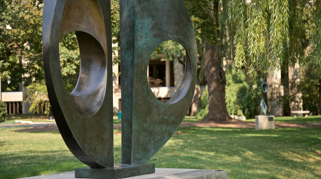 Mary and Leigh Block Museum of Art featuring a park and outdoor art