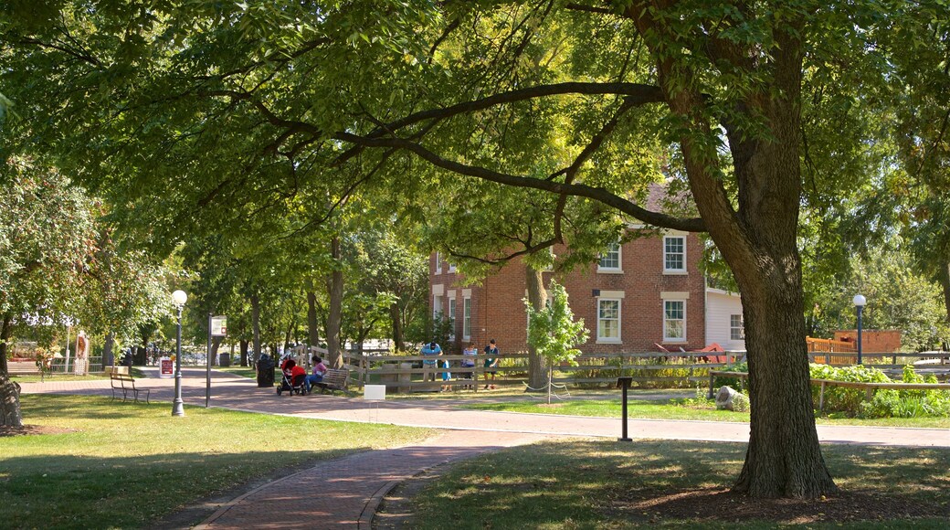 Naper Settlement Museum featuring a garden