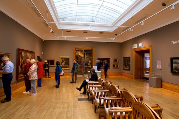Ferens Art Gallery which includes art and interior views as well as a small group of people