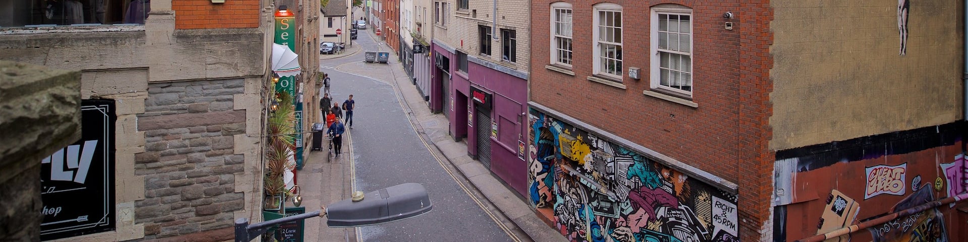 Banksy Graffiti Frogmore Street featuring outdoor art