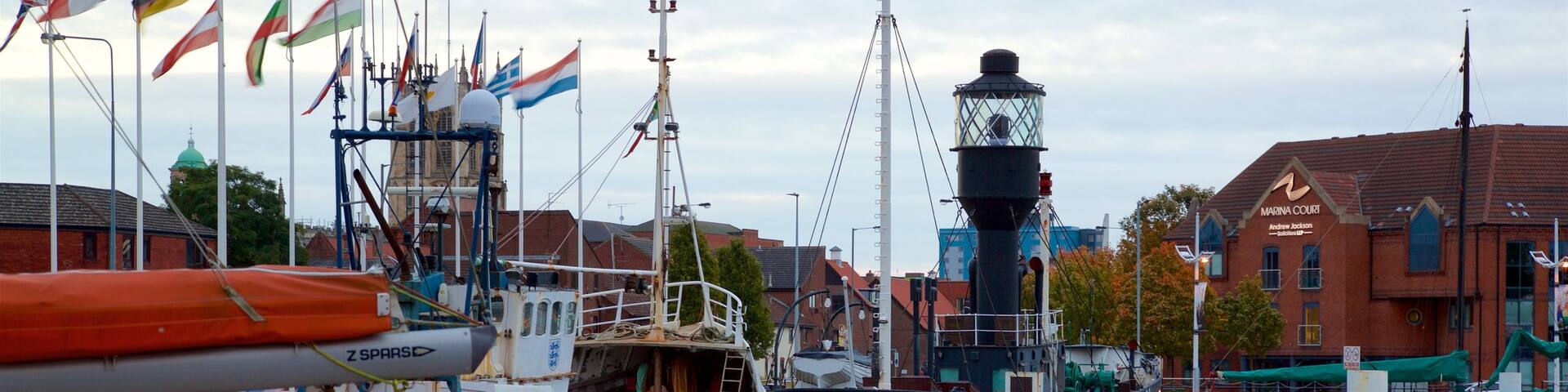 Spurn Lightship featuring a bay or harbour