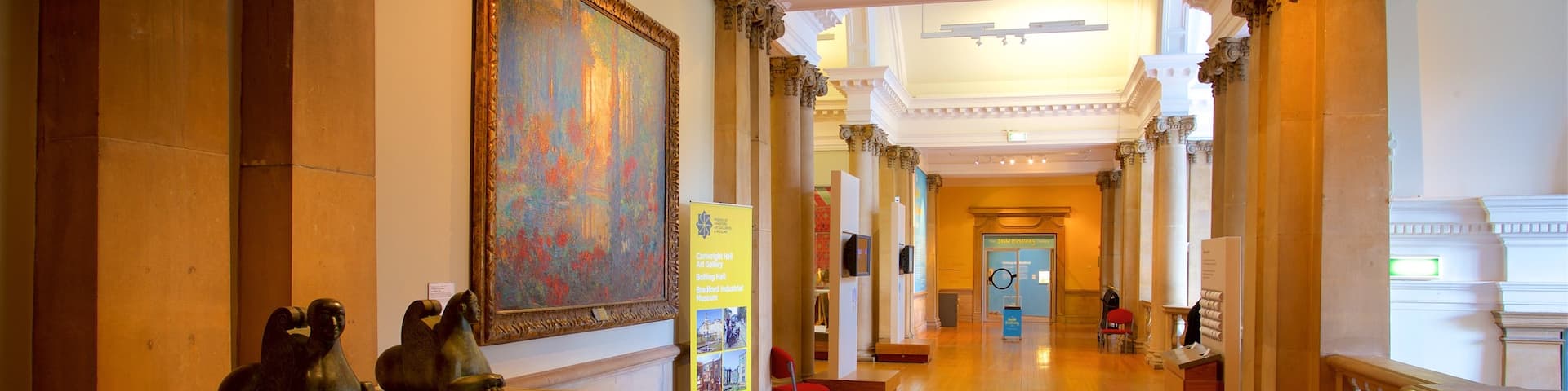 Cartwright Hall Art Gallery showing interior views and art