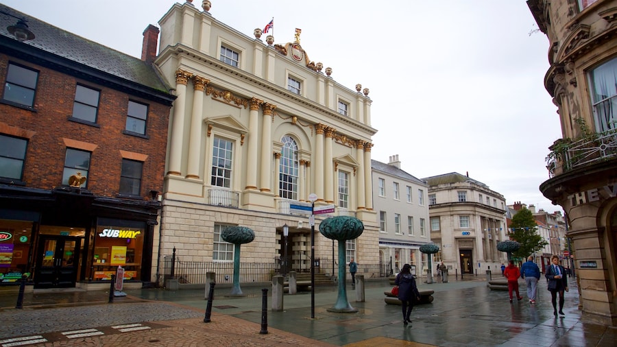 Mansion House featuring a city, street scenes and heritage architecture