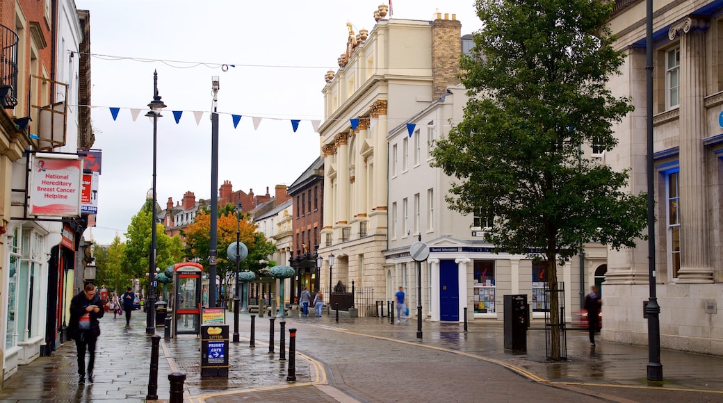 Mansion House showing heritage architecture and a city