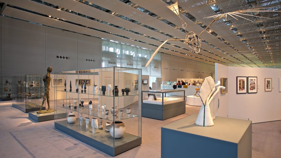 Sainsbury Centre for the Visual Arts mostrando arte y vistas de interior