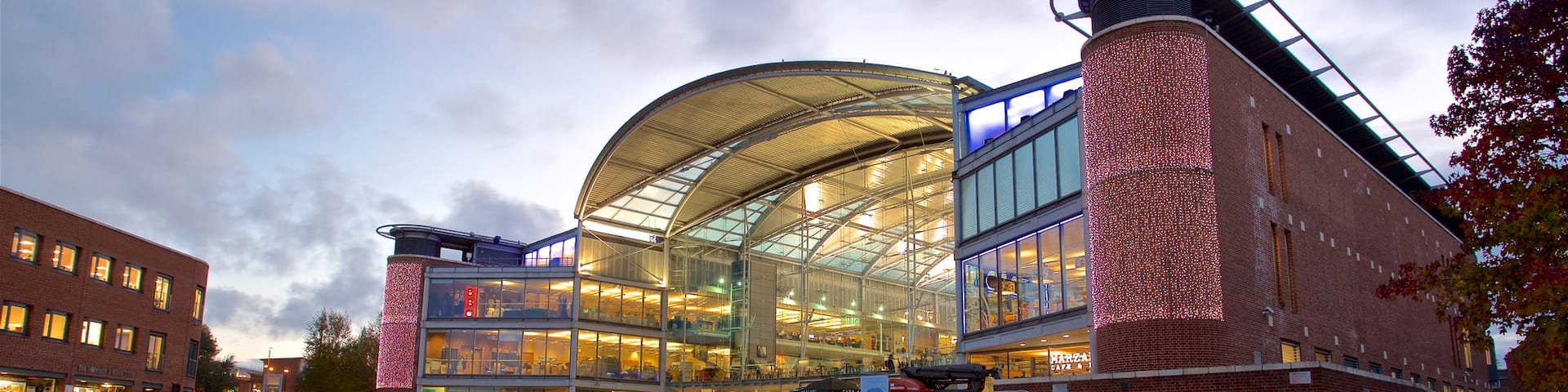 The Forum which includes modern architecture
