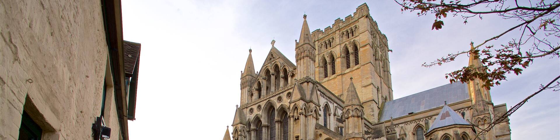 Saint John the Baptist featuring heritage architecture, street scenes and a church or cathedral