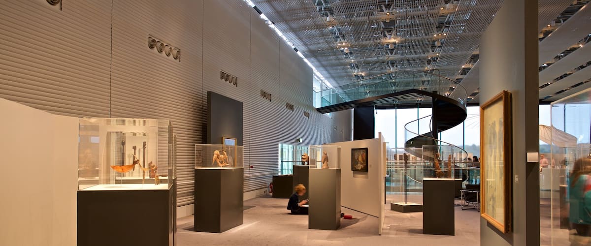Sainsbury Centre for the Visual Arts featuring art and interior views