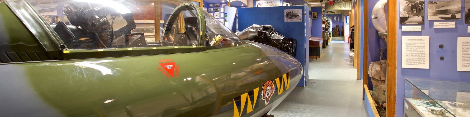 City of Norwich Aviation Museum showing interior views