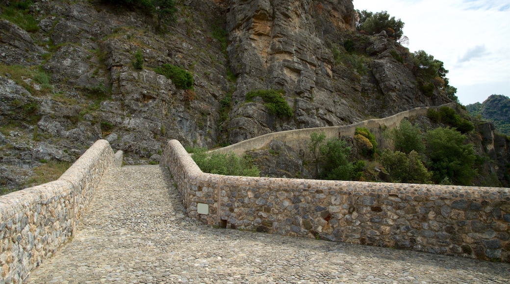 Il ponte del diavolo showing a bridge and a gorge or canyon