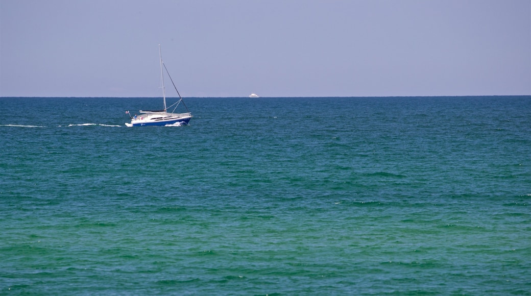 Muskegon State Park featuring general coastal views and boating