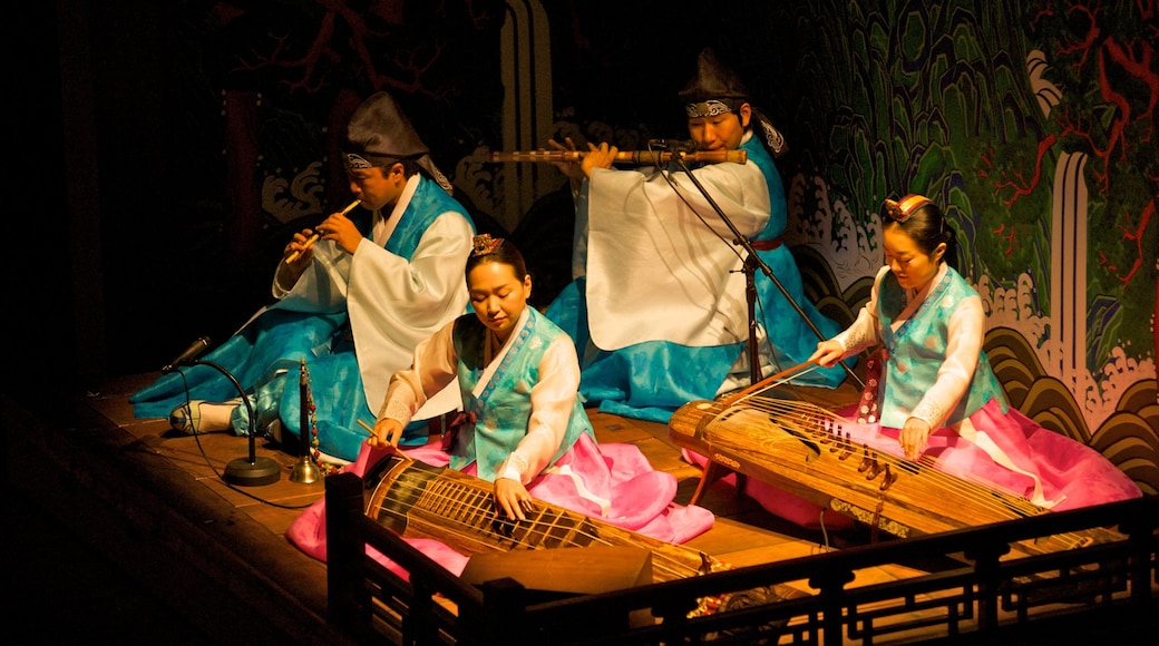 Chongdong Theater showing performance art, theatre scenes and interior views