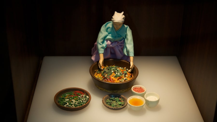 Museo Kimchi ofreciendo comida y vistas de interior