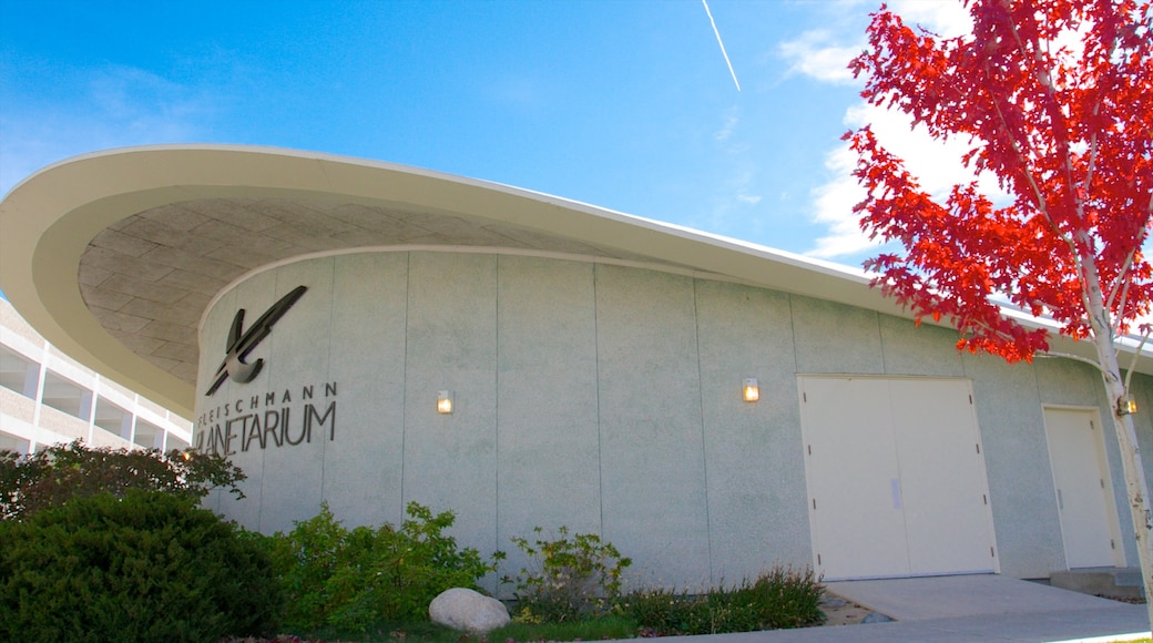 Fleischmann Planetarium and Science Center featuring modern architecture