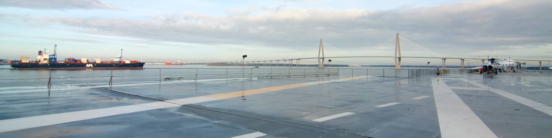 USS Yorktown showing aircraft