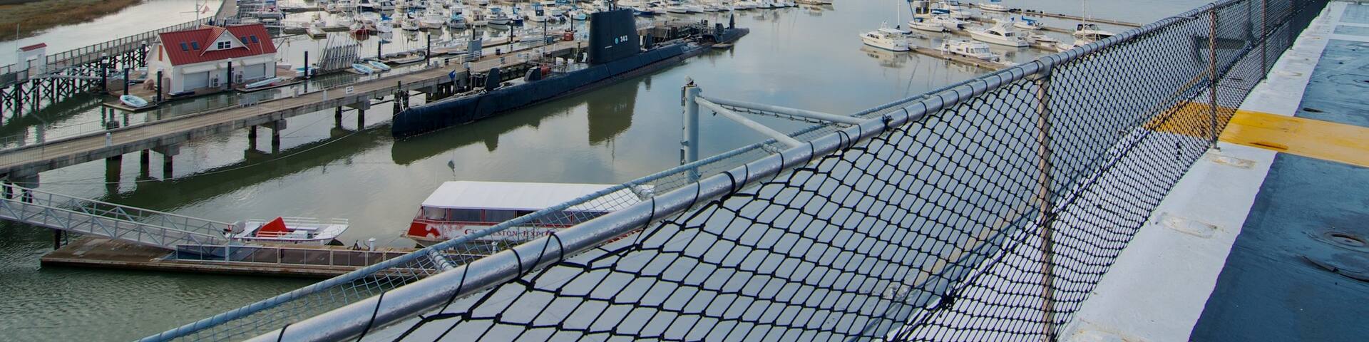 USS Yorktown featuring a bay or harbour
