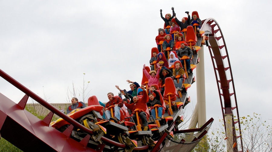 Kings Island featuring a sporting event and rides