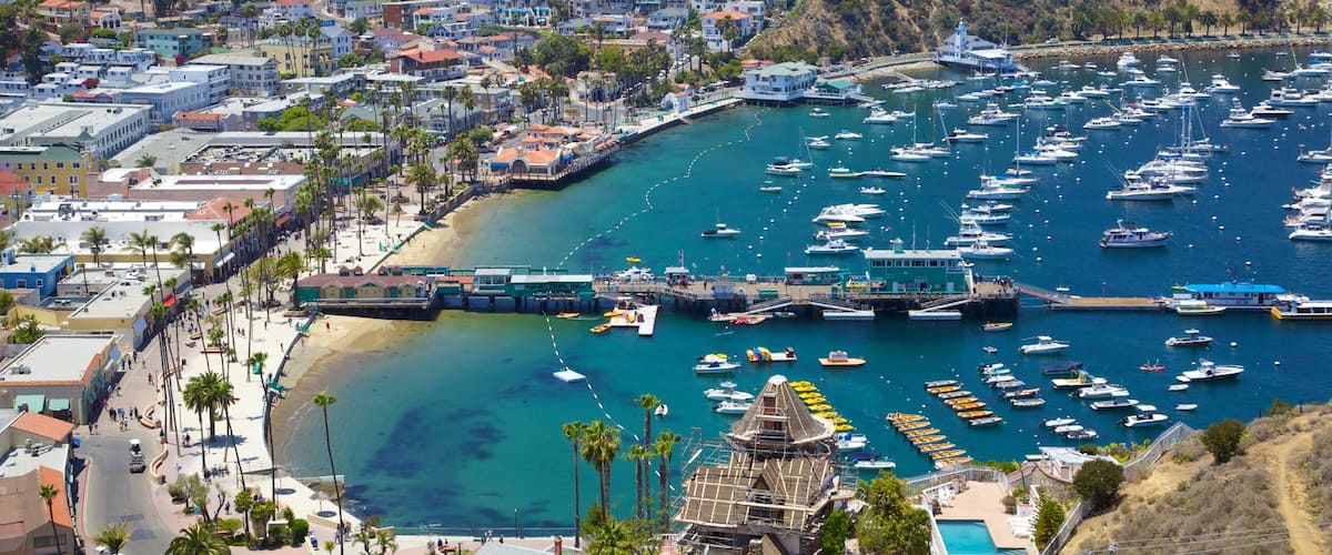 Catalina Island featuring a marina, boating and sailing