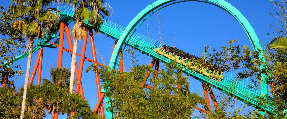 Busch Gardens showing rides