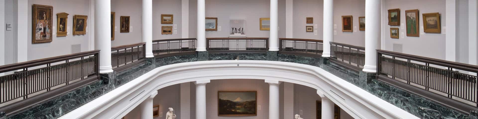 University of Michigan Museum of Art featuring interior views and art