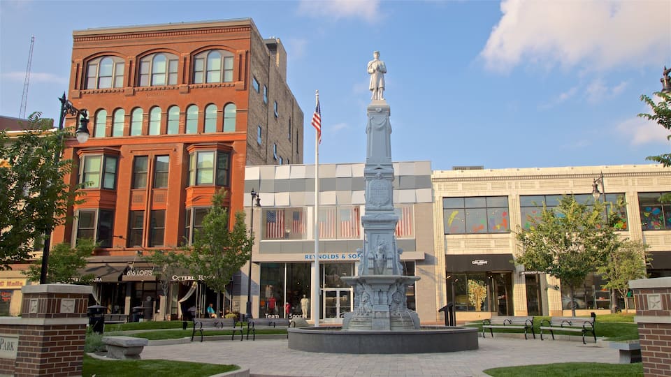Grand Rapids mostrando una fuente y un parque