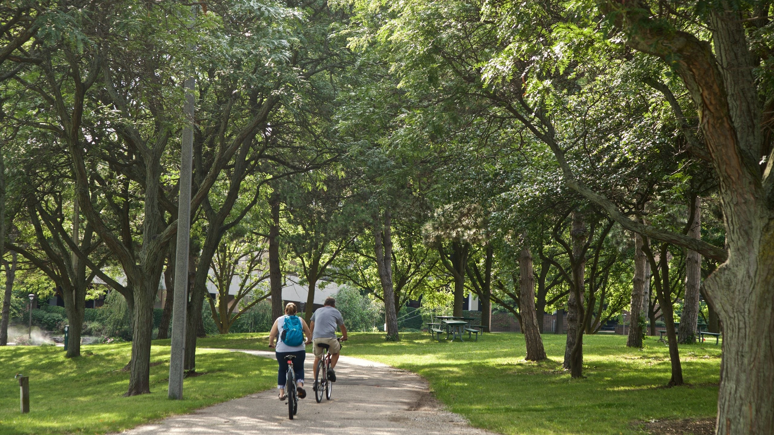Adado Riverfront Park which includes a garden and cycling as well as a couple