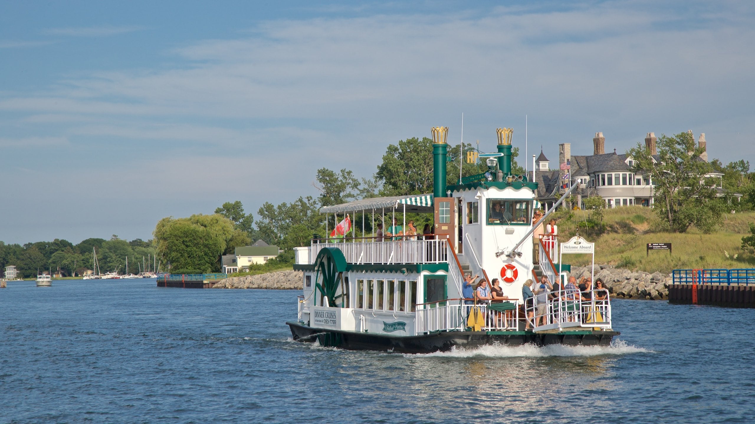 Holland which includes a ferry and a river or creek